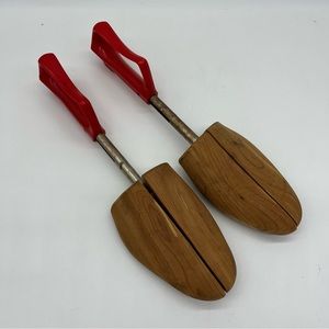 Vintage Florshseim Cedar Shoe Stretchers Tree Foldable Mens 6